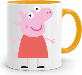 Sárga Bögre Gyermeknap Peppa Malac Lánya Nyomtatott Fotóval