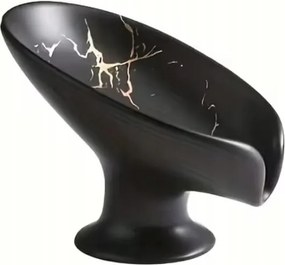 Kerámia szappantartó levél lefolyó fekete fürdőszoba szappantartó állvány