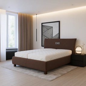 VALERIA LUX kárpitozott ágy + rácsos rács + matrac EMI