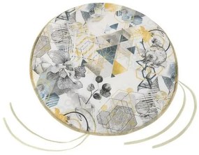 Bellatex EMA ülőpárna, kerek, sima, szürkeháromszögek, 40 cm