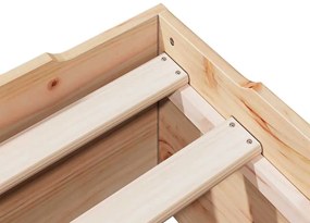 ágy matrac nélkül rakásolható 100 x 200 cm tömör fenyőfa