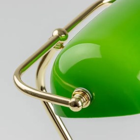 Brilagi - Asztali lámpa BANK OFFICE 1xE27/60W/230V fekete/arany/zöld