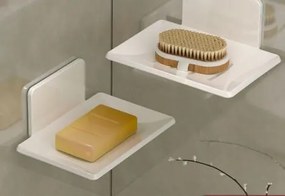 Falra akasztható szappantartó alumínium fehér szín