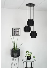 Brilagi - SPACE YUTE 3xE27/15W/230V fekete függeszték kábellel