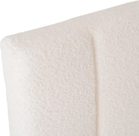 Łóżko 90x200 VILLEMO Kremowe Boucle
