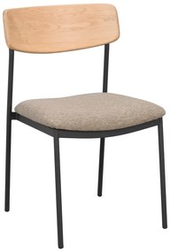 Bézs-natúr színű étkezőszék szett 2 db-os Maymont – Rowico