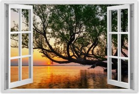 Poszterek 90x60 Fa Levelek Tó