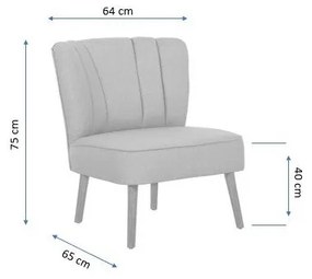 Sötétkék fotel Monn Way – Balcab Home