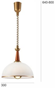 Lehúzható CHIARA lámpa 1xE27/60W/230V sötétbarna/cseresznye