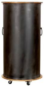 Fekete fém bortartó szekrény, palackok száma 9, 60x115 cm Luni – Interia Home &amp; Living