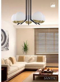 Jupiter 1720 - Csillár rúdon SANTA 5xE14/40W/230V bronz