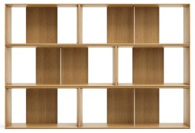 Natúr színű moduláris polcrendszer szett tölgyfa dekorral 6 db-os 168x114 cm Litto – Kave Home