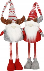 2x Rénszarvas Karácsonyi Teleszkópos Nagy Gnóm 80cm magas Állítható