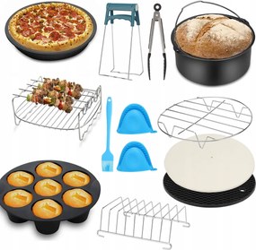 13 Darabos Akcesoria 8” Készlet Air Fryer Olajsütőhöz