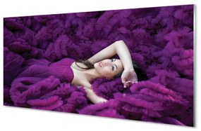 Akrilkép női lila 140x70 cm