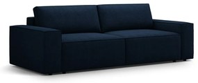 Sötétkék buklé kinyitható kanapé 247 cm Jodie – Micadoni Home