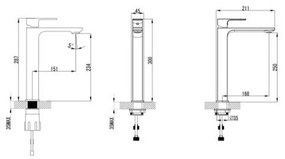 Mamba mosdó csaptelep magas