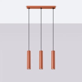 Sollux SL.1491 - Csillár zsinóron LAGOS 3xGU10/10W/230V piros