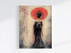 Vászonkép Canvas Nő Gésa Esernyő Japán Kelet Ázsia 60x80