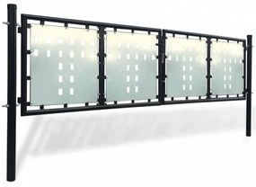 Fekete kerítés kapu 300 x 150 cm