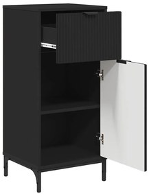 Fürdőszoba bútor szett 2 pcs Fekete 39.5 x 36 x 88 cm Faanyag