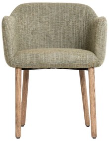 Világoszöld kárpitozott karfás étkezőfotel szett 2 db-os Blaine – Light &amp; Living