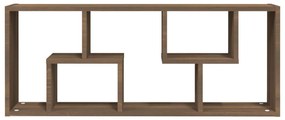 barna tölgyszínű szerelt fa fali polc 36 x 16 x 90 cm