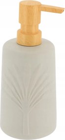 Folyékony szappan gél tartály Szürke Adagoló bambusz pumpával 430 ml