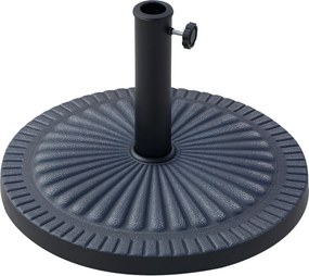 Outsunny Napernyő Talapzat 3.8-4.8cm Átmérőjű Virágmintás Gombbal, 15KG Súlyú Kerti Gyanta 49x32cm | Aosom