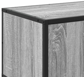 szürke sonoma színű szerelt fa és fém TV-szekrény 150x35x41 cm