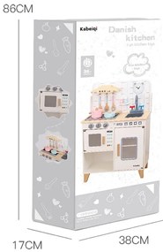 Gyerekeknek készült fa konyha kiegészítőkkel Montessori Baby Mix fehér