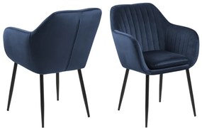 Stílusos szék Nashira - sötétkék fémezett
