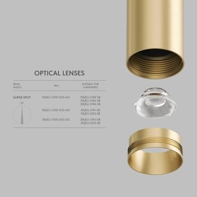 Lens ⌀35mm, light scattering angle 15° for SHINE DK/EU5741/DK/EU2615 luminaires — DK/EU-5700-D35-A15