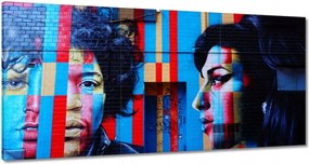 Vászonkép 60x30 Amy Winehouse Graffiti