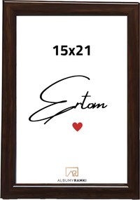 Képkeret 15x21 barna üveg univerzális