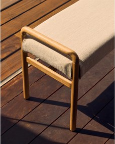 Krémszínű-natúr színű pad Macaret – Kave Home