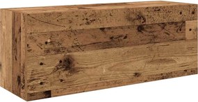 vidaXL antik fa színű szerelt fa fali fürdőszobaszekrény 80x25x30 cm