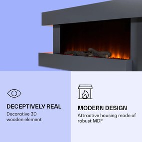 Studio Light & Fire 2 Smart, kandalló, 1000/2000 W, MDF, WiFi Control