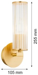 Argon 8497 - Fali lámpa HAMPTON 1xE14/7W/230V arany