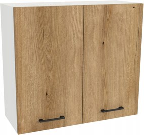 Konyhaszekrény felső 80/72 Capri korpusz fehér front tölgy Evoke