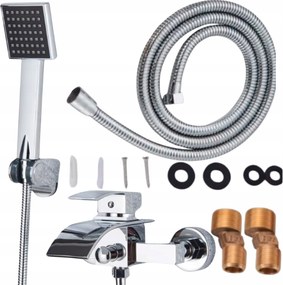 Kád Zuhany csaptelep Egykaros Fali Krómozott Csaptelep Fürdőszoba