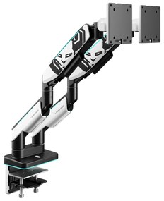 Képernyőállvány két 35 hüvelykes monitorhoz, fehér-fekete X-Arm Dual RGB