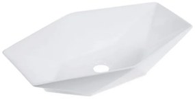 KR-570 kerámia design mosdó, 57,5x36,5x12,5cm, matt fehér
