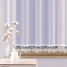 Modern finom enzo függöny fehér Josephina mintával 500x150 cm