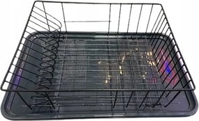 Edényszárító csepegtető tálcával fekete konyhai csepegtető