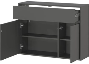 Antracitszürke szekrény 83x63x25 cm Ameca 2.0 – Germania