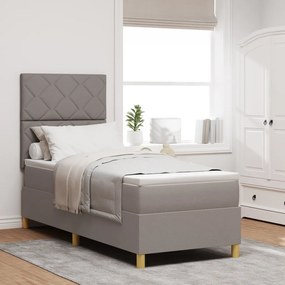 Box Spring Ágy Matraccal & LED Topszínű 80x200 cm Szövet