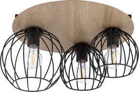 SIGMA LIGHTING 32356 CYBER Vintage Mennyezeti Lámpák Fekete, Tölgy E27 IP20