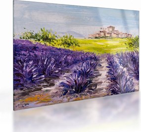 Kép - Provence, franciaország, olajfestmény (üvegen) (70x50 cm)