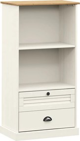 vidaXL VIGO fehér tömör fenyőfa könyvespolc 60x35x114,5 cm